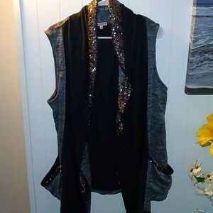 Juicy Couture grey sparkle short sleeve cover up.